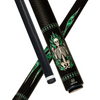 Wowcue Skeleton Flames Glass Fiber Pool Cue | Malachite Green Theme