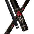 Wowcue Gothic Rose Glass Fiber Pool Cue | Garnet Ebony Theme