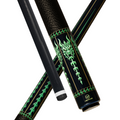 Wowcue Dragon Tribal Glass Fiber Pool Cue | Jade Dragon Totems on Navy Black Lacquer Theme