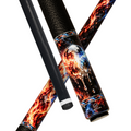 Wowcue Fire & Ice Flame Glass Fiber Pool Cue | Fury Theme