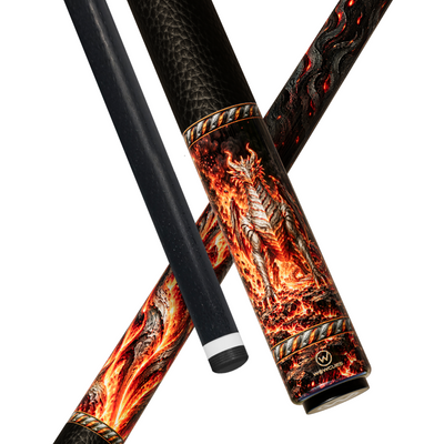 Wowcue Dragon Flame Glass Fiber Pool Cue | Fire Dragon