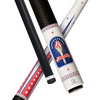 Wowcue USA Pride Glass Fiber Pool Cue | Liberty Torch Pennants on Brushed Silver Theme