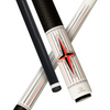 Wowcue Abstract Razor Lines Glass Fiber Pool Cue | White and Crimson Razor Bladestar Theme