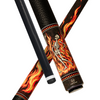 Wowcue Skeleton Flames Glass Fiber Pool Cue | Charred Ember Theme
