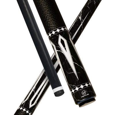 Wowcue Marble Glass Fiber Pool Cue | Nero Calacatta Theme