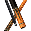 Wowcue Polynesian Glass Fiber Pool Cue | Tattoo Spearpoints on Flame Koa Theme