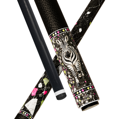 Wowcue Marble Glass Fiber Pool Cue | Zebra Marble Theme