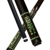 Wowcue Polynesian Glass Fiber Pool Cue | Jade Tiki and Fishhook Crown Theme