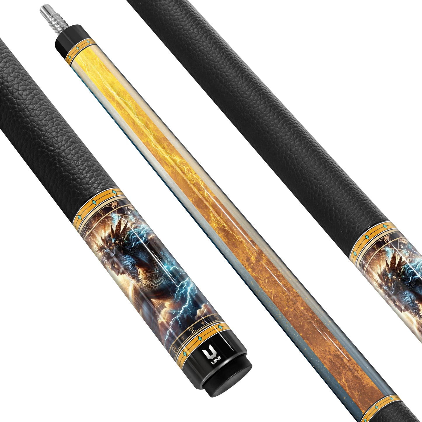 Zeus "Celestial Architect" Carbon Fiber Billiard Cue - Elite Low Deflection Performance - High-Tech Mythic Series Custom Pool Stick