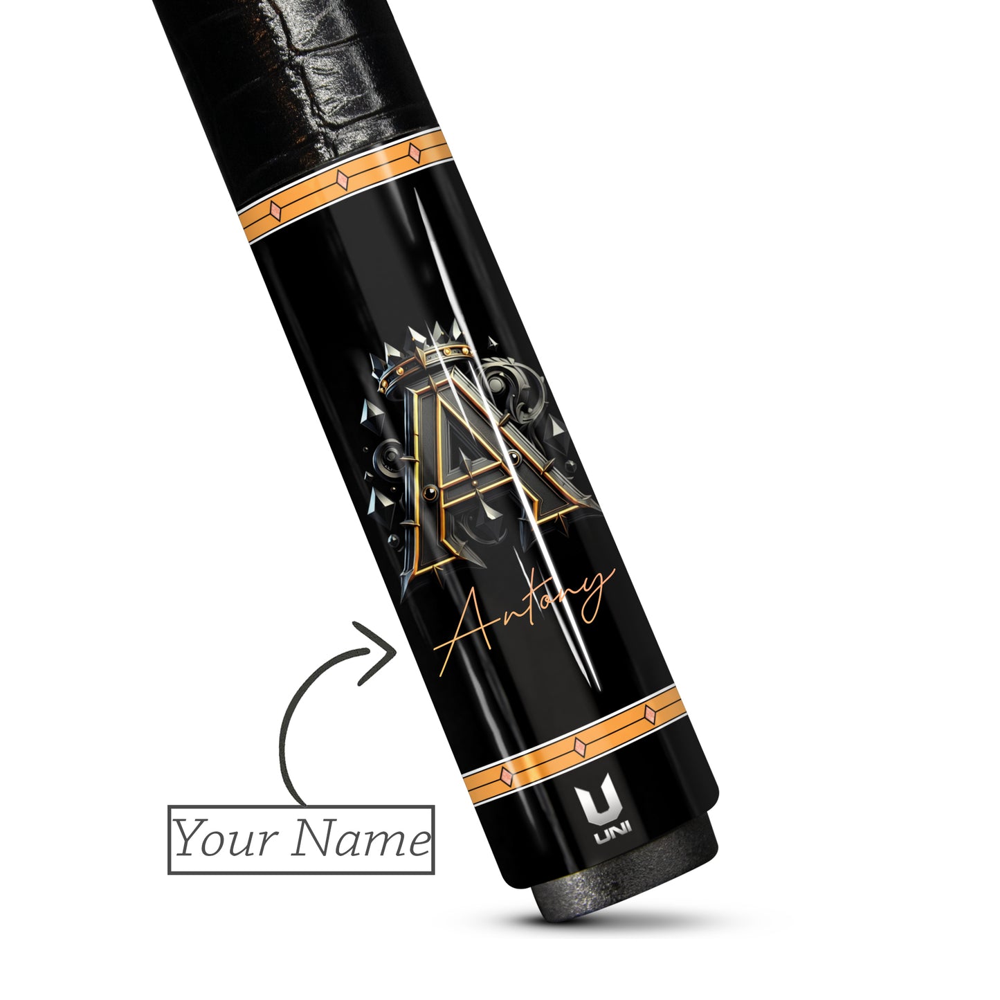 Premium Carbon Fiber Pool Cue - Custom Name