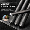 Personalized carbon fiber pool cue shaft with laser engraving - your name or your image