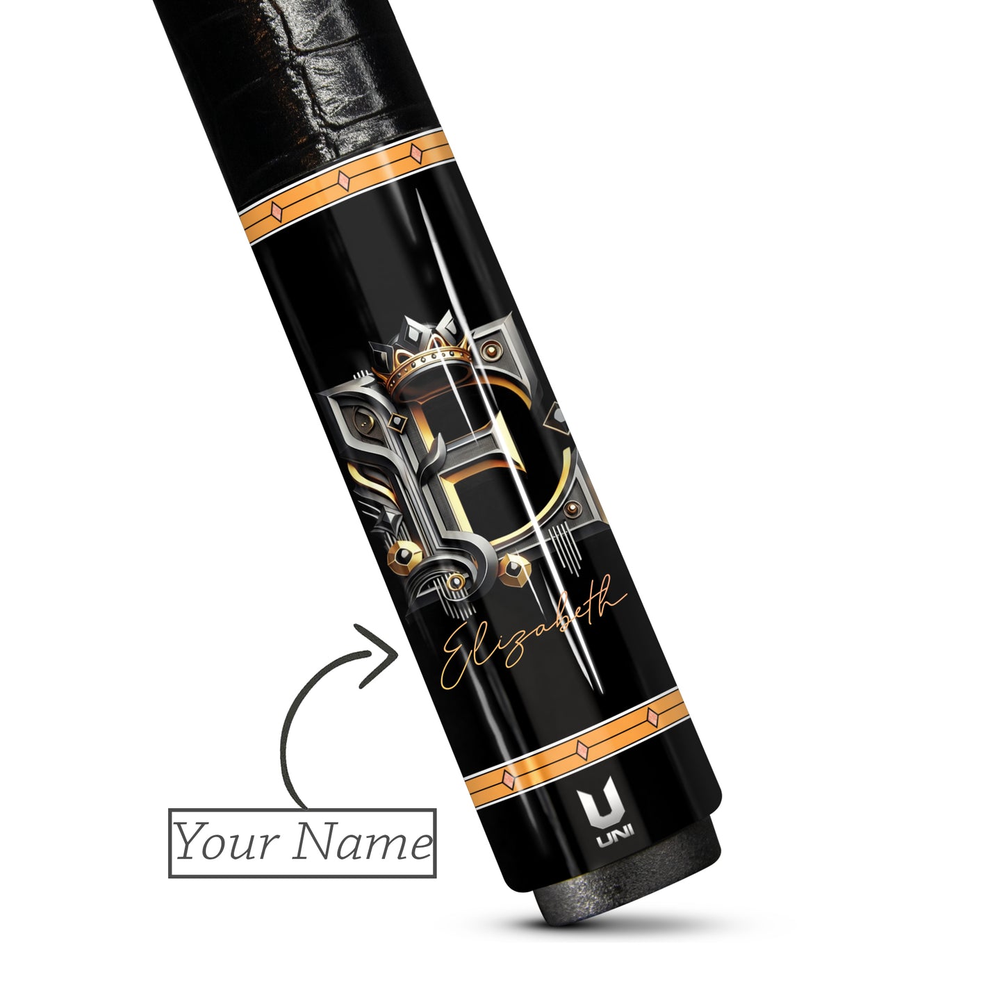 Premium Carbon Fiber Pool Cue - Custom Name