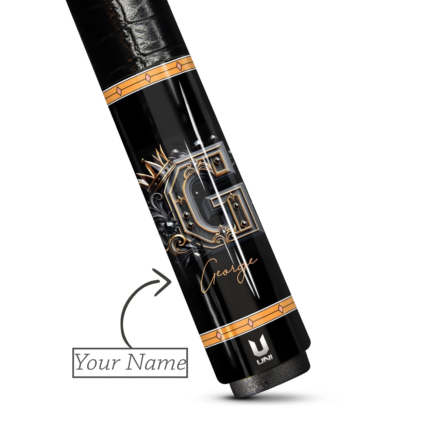 Premium Carbon Fiber Pool Cue - Custom Name