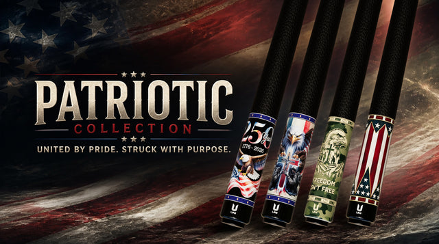 Patriotic Carbon Fiber Pool Cues