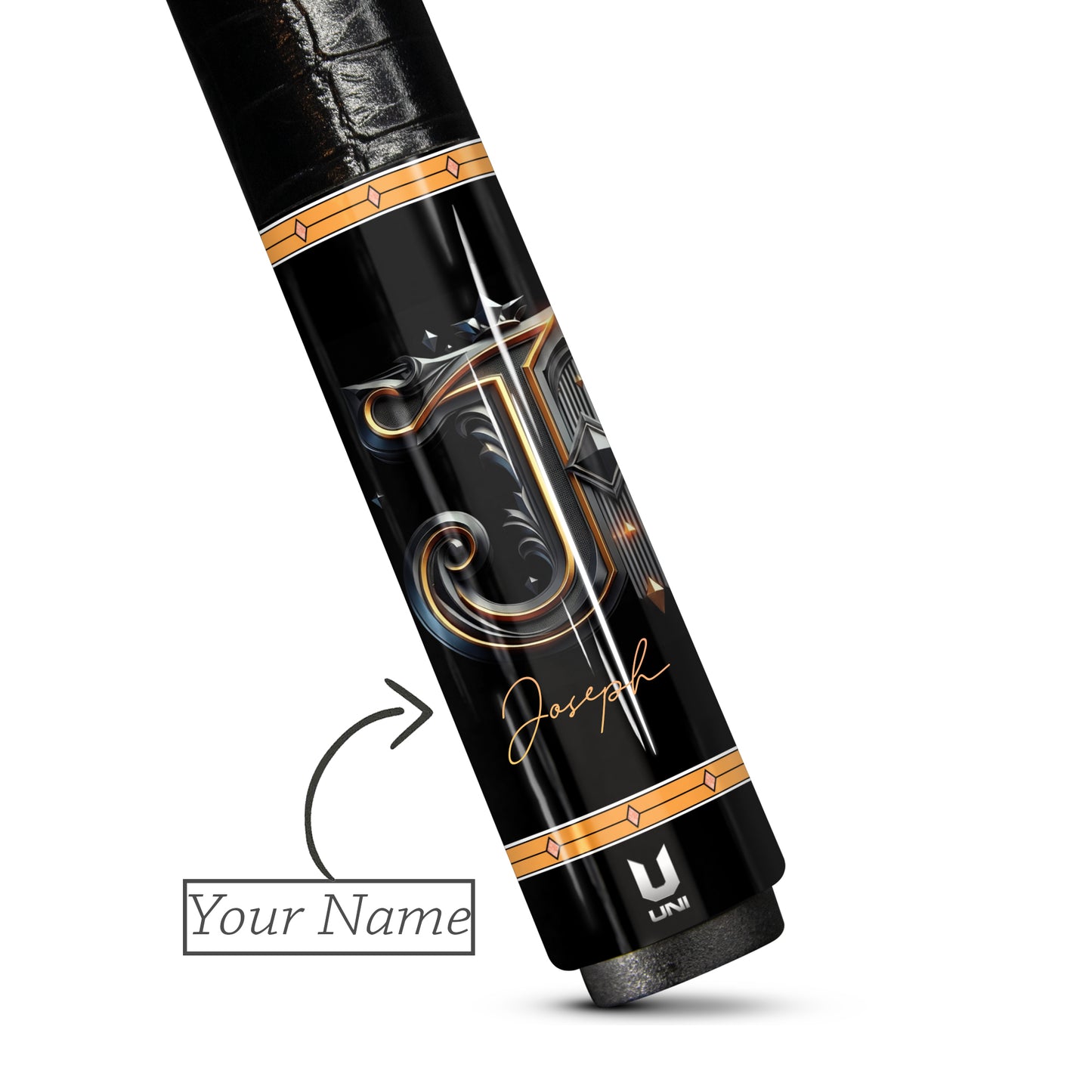Premium Carbon Fiber Pool Cue - Custom Name