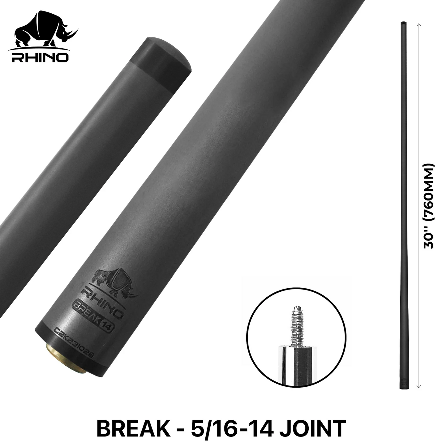 Rhino - 30" / Carbon Fiber Break Shaft