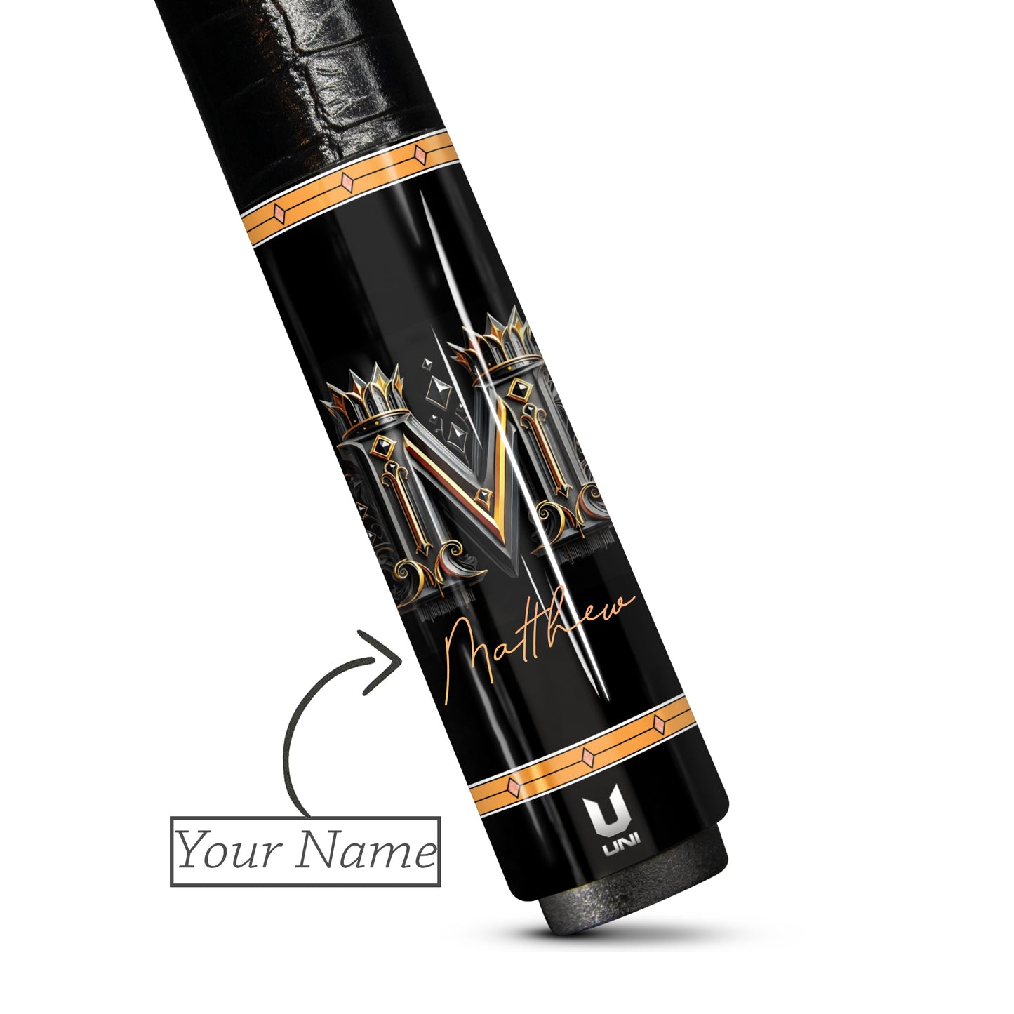 Premium Carbon Fiber Pool Cue - Custom Name