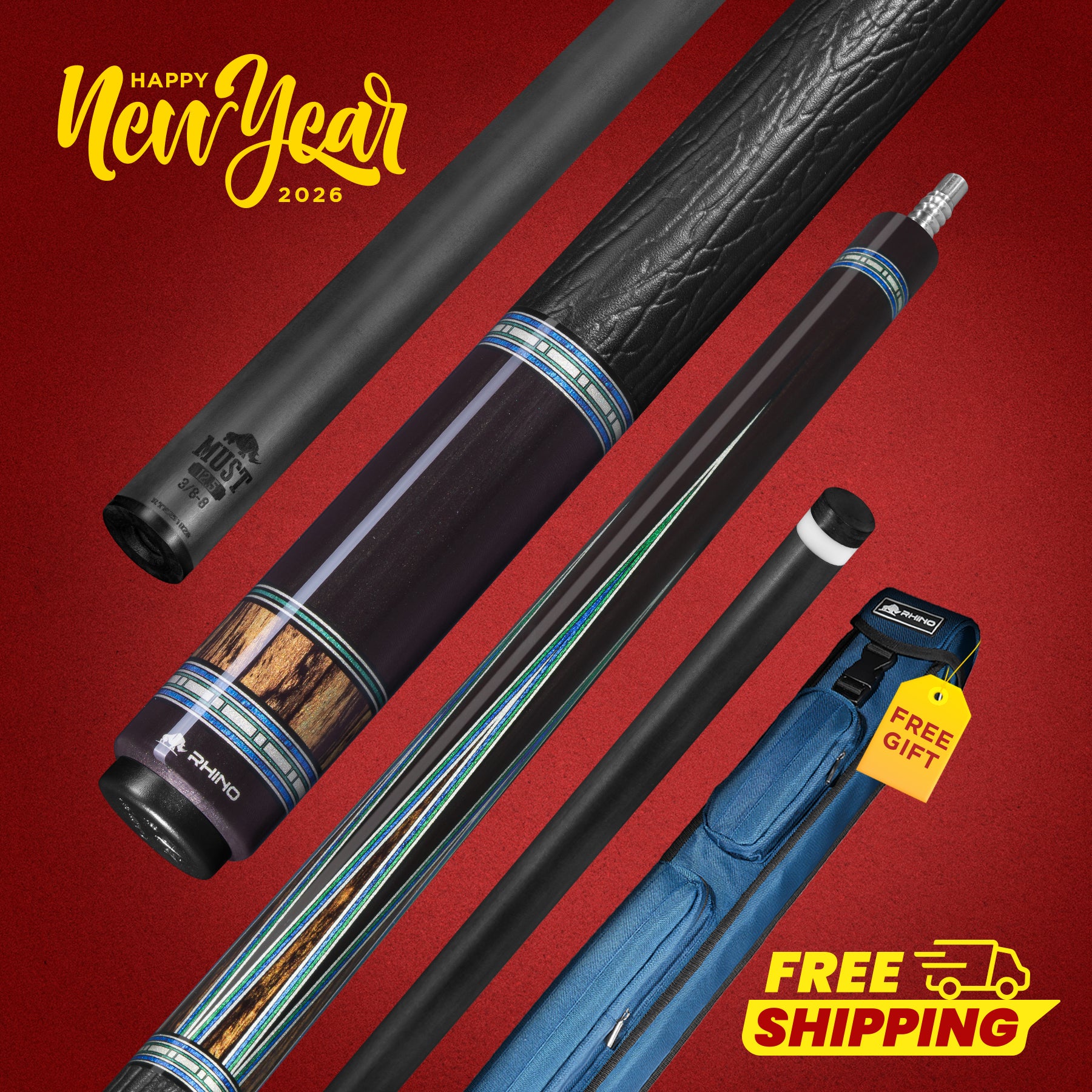 RHINO MUST POOL CUE - MU4 VERDE MULTIVENEER – Prime Cues