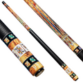 Uni Royal Flush Carbon Fiber Pool Cue | Mahogany Burl & Gold Pattern