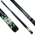 Uni Royal Flush Carbon Fiber Pool Cue | Emerald Malachite & Gold