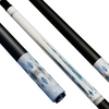 Uni Diamond Inlay Carbon Fiber Pool Cue | Marble & Sapphire Blue Motif