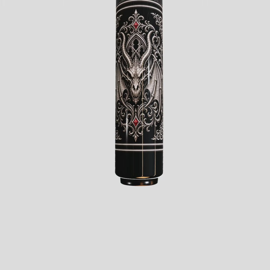 Uni Gothic Dragon Skull Carbon Fiber Pool Cue | Gothic Skull