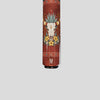 Southwest Bull Skull Pool Cue – Brick Red Desert Agave & Wildflower Design