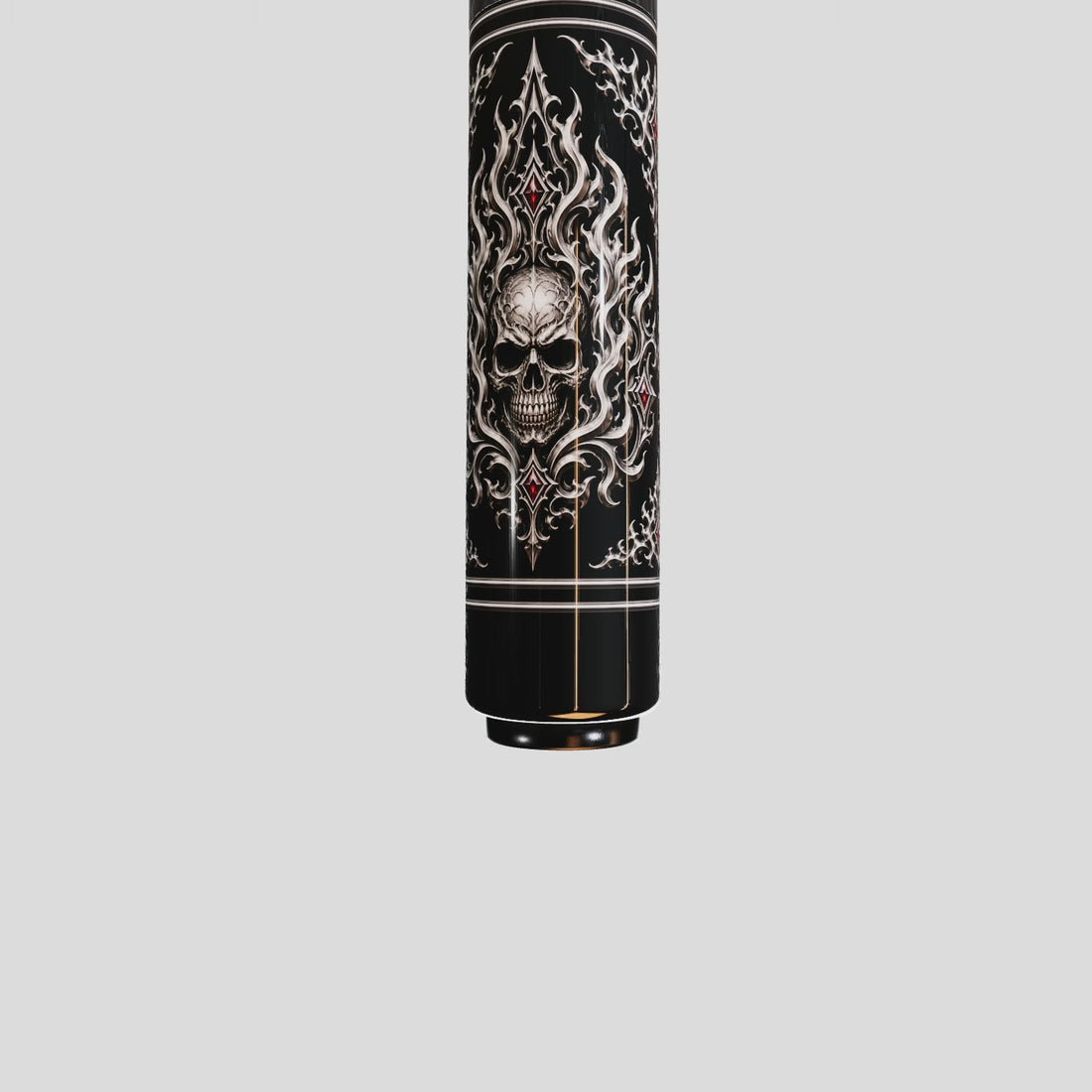 Uni Tribal Fire Skull Carbon Fiber Pool Cue | Inferno Skull