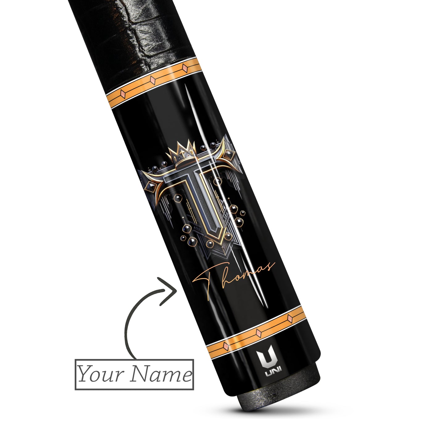 Premium Carbon Fiber Pool Cue - Custom Name