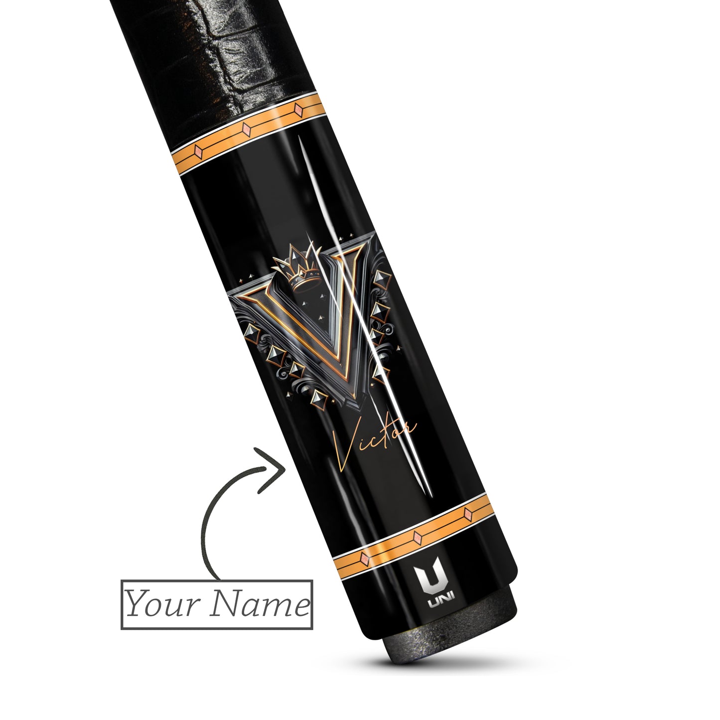 Premium Carbon Fiber Pool Cue - Custom Name
