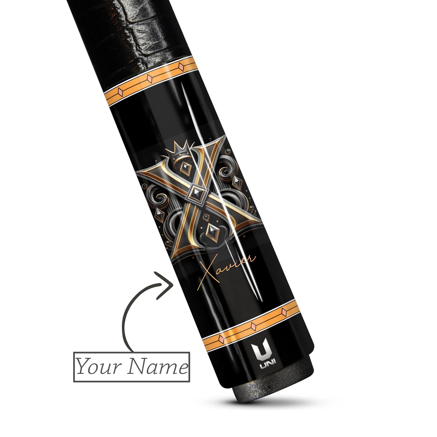 Premium Carbon Fiber Pool Cue - Custom Name